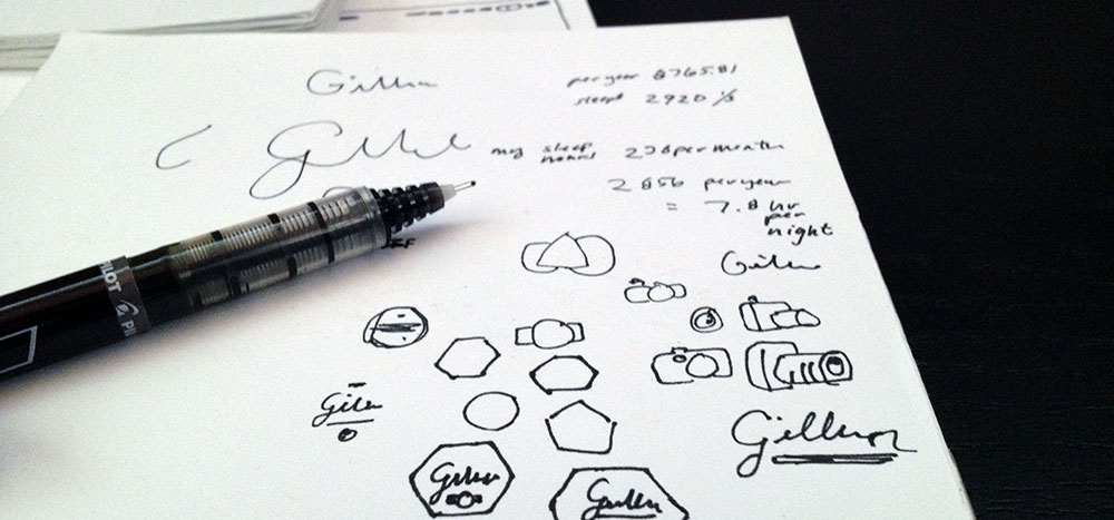 Design sketches and branding concepts